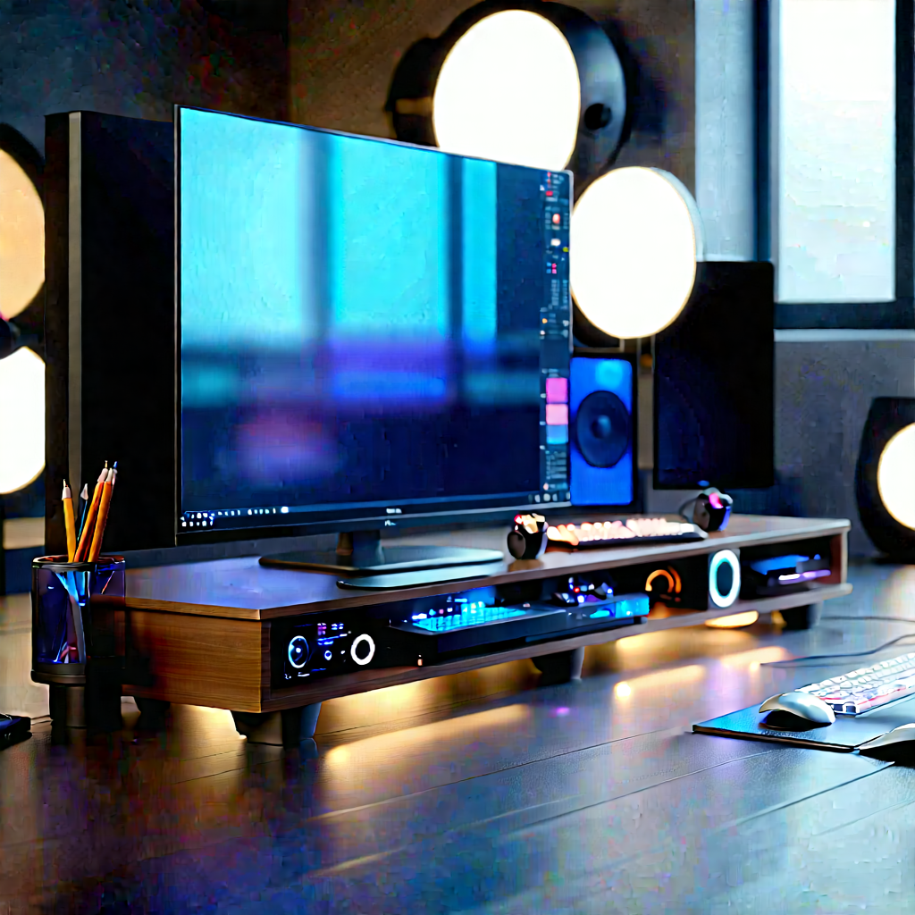 Entertainment Technology In Design Studio With Large Flat