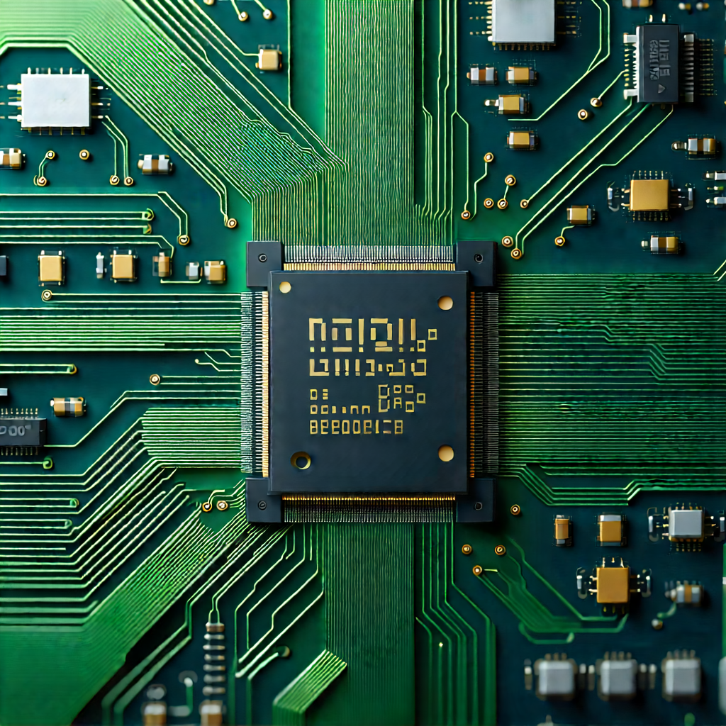 Close-up of electronic circuit
