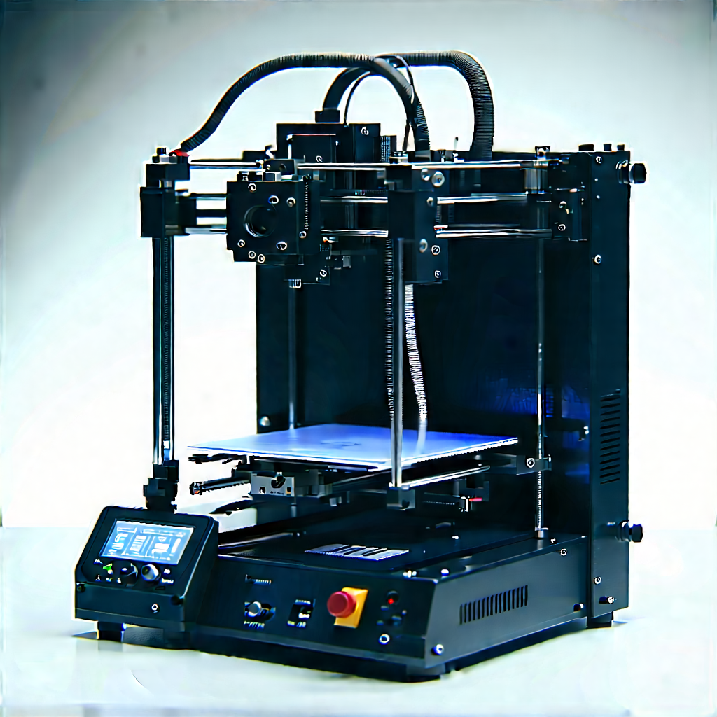 3d Printer With Data Streams With Large Black