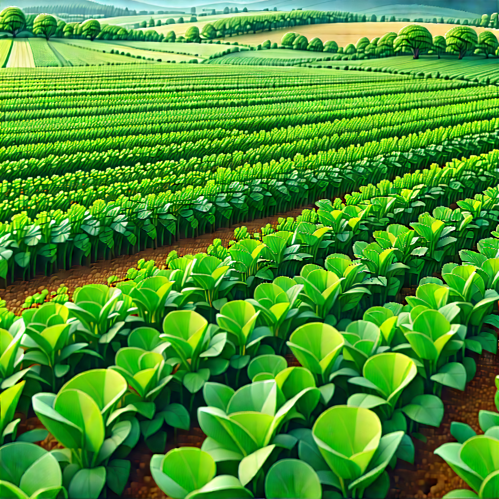 Agricultural Technology In Tech Office With Painting Lush