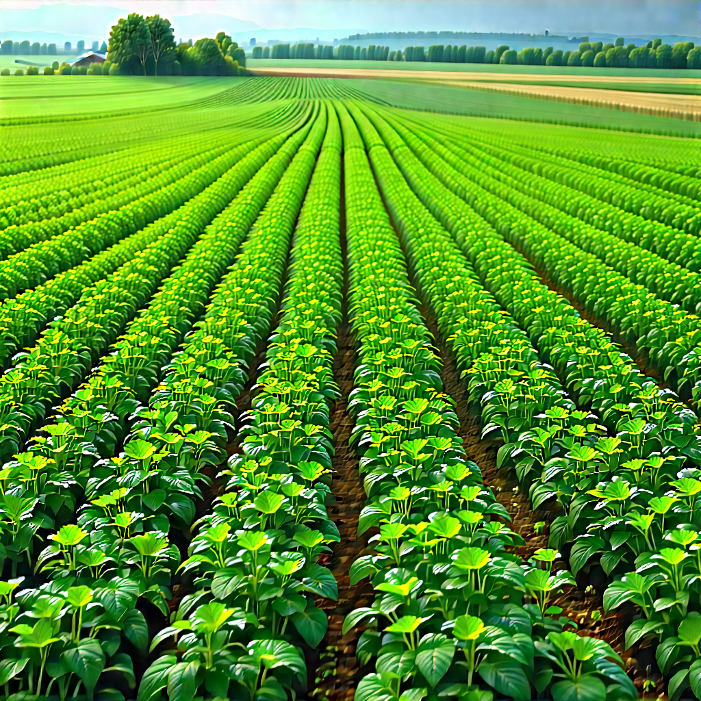 Agricultural Technology In Research Center With Large, Lush