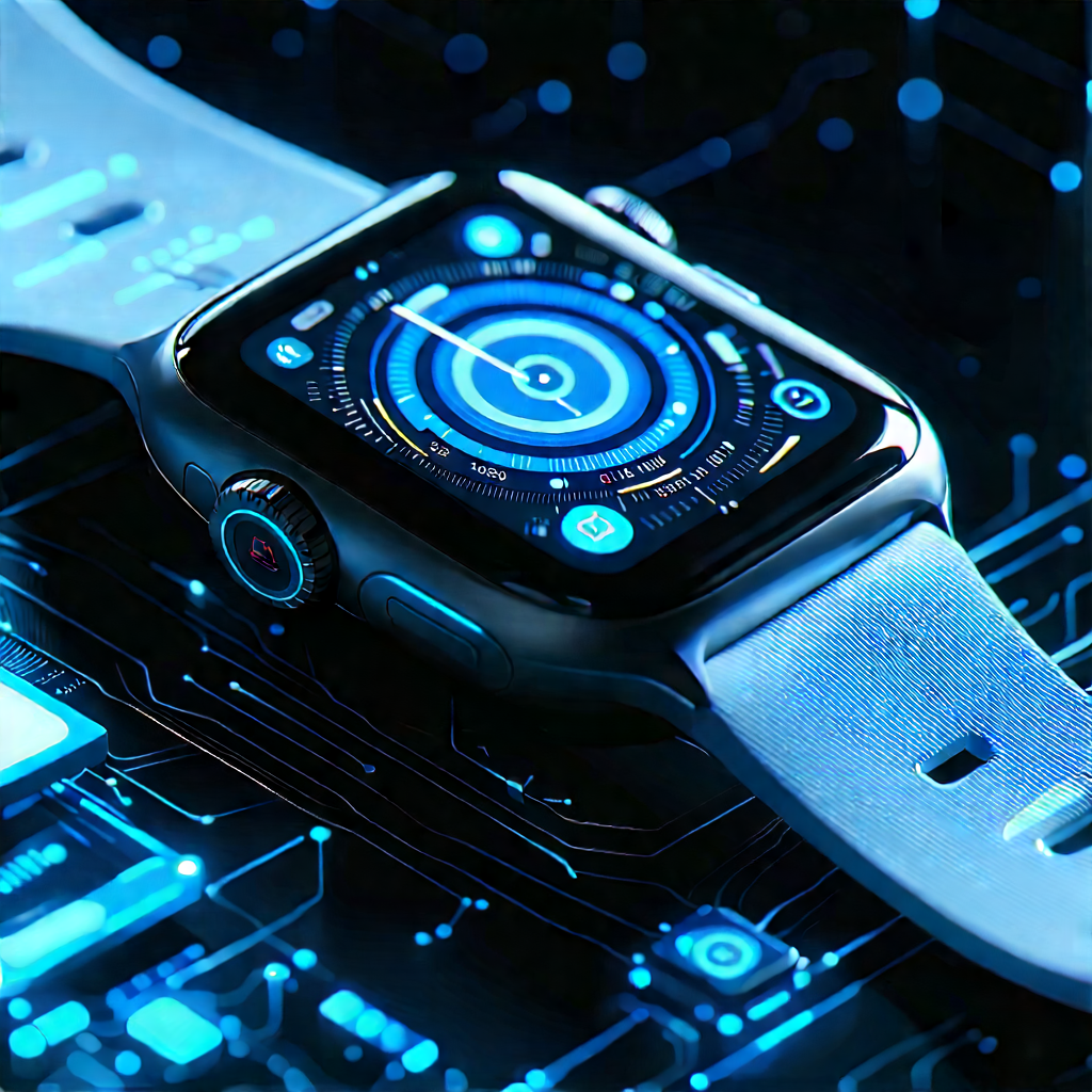 Smart Watch With Data Visualization With Watch Displayed