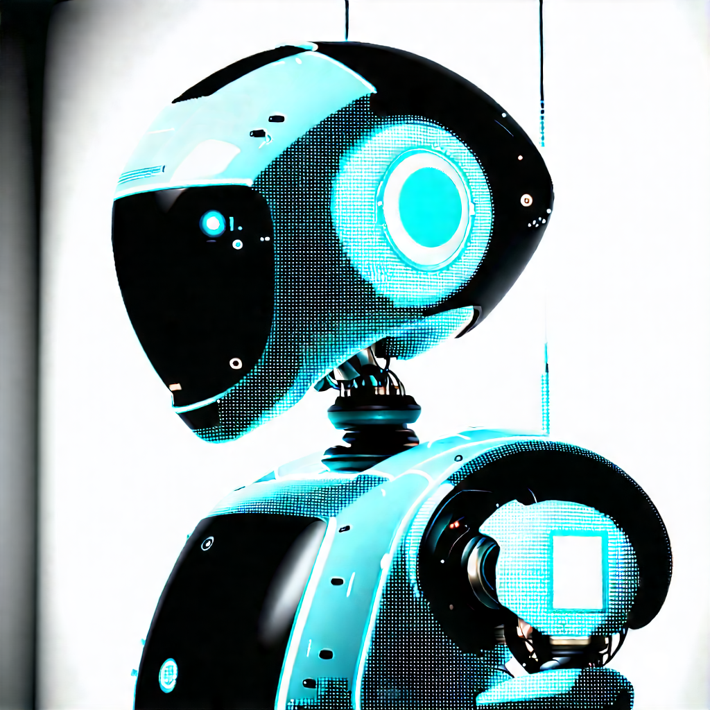 Robot with (digital:1.41) particles