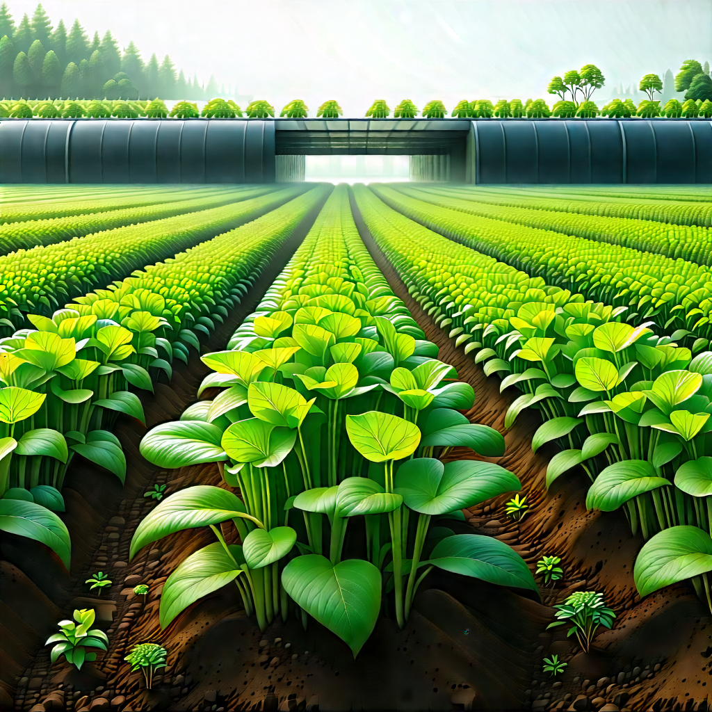 Agricultural Technology In Manufacturing Facility With Large Field