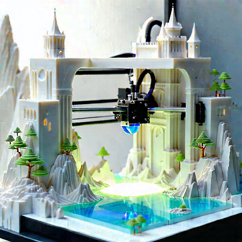 3d printer with holographic projection