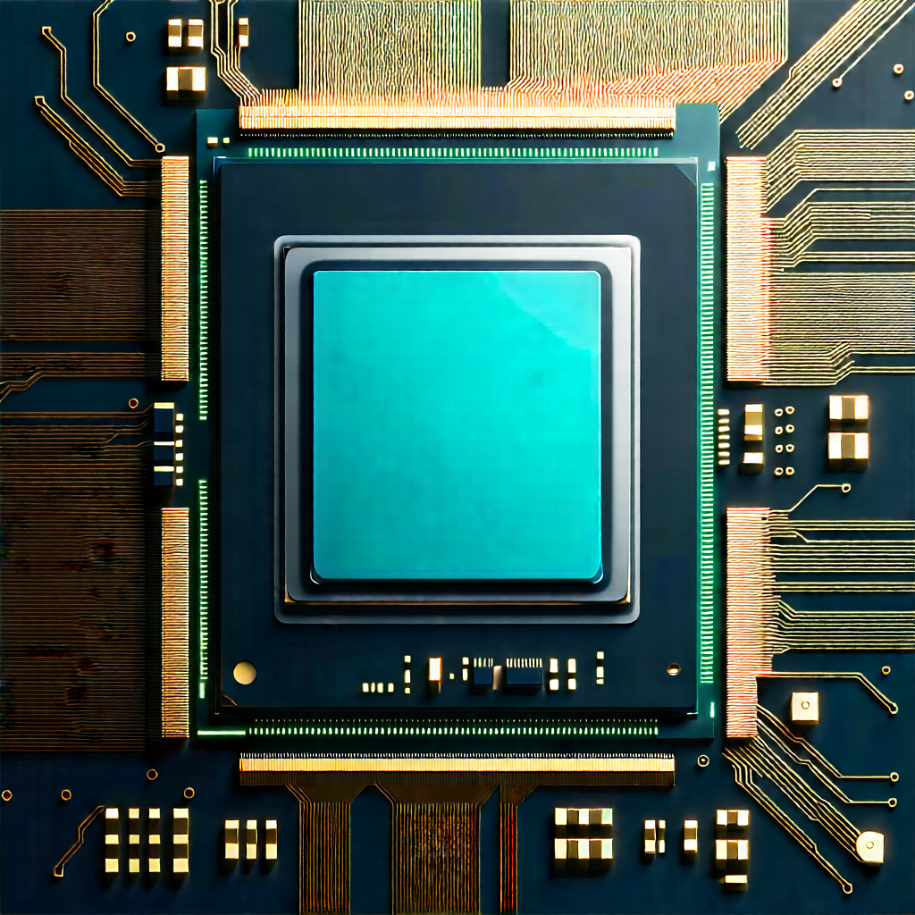 Close-up of microprocessor