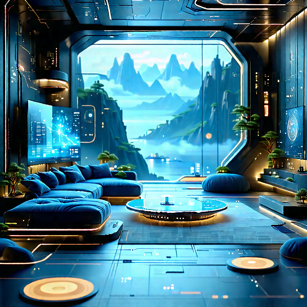 Futuristic Smart Home With Futuristic Living
