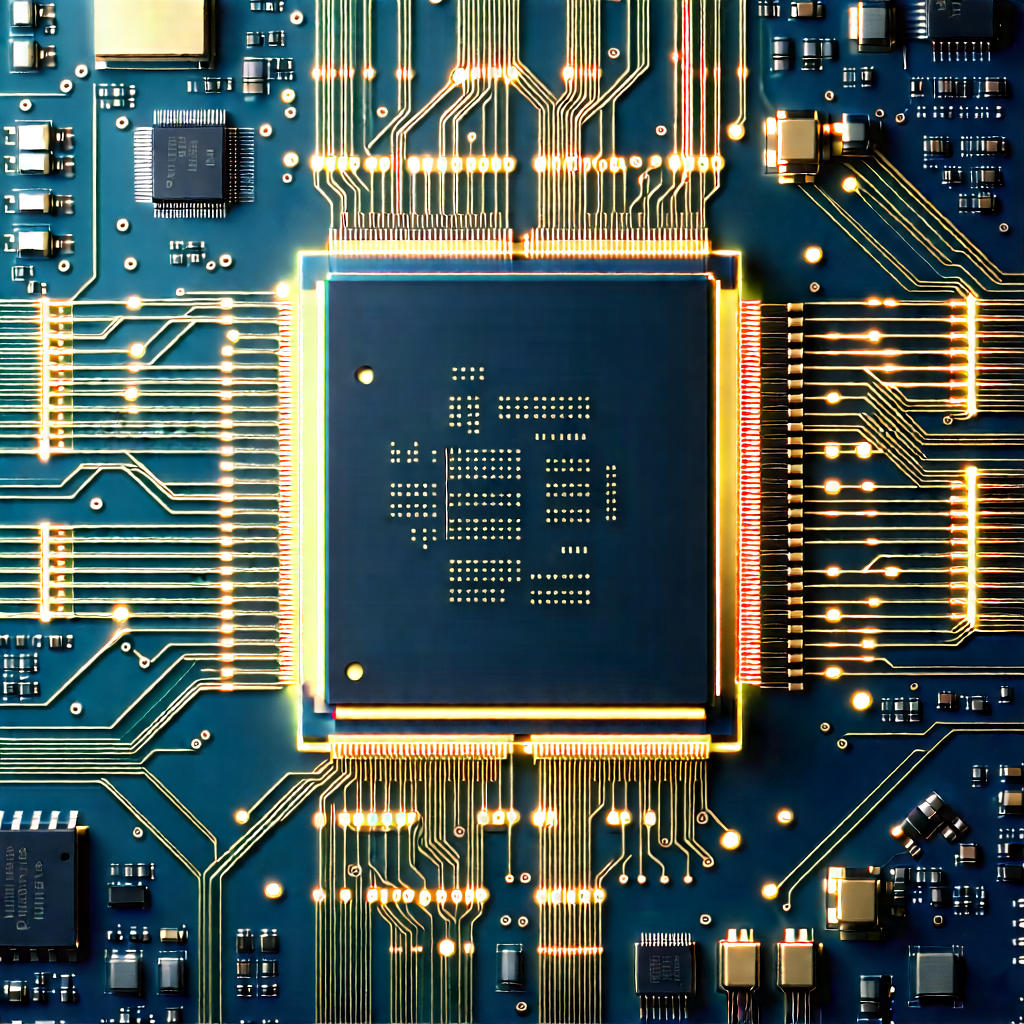 Close-up of microprocessor