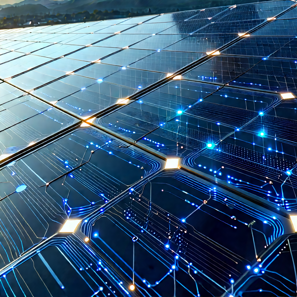 Solar panel with data streams