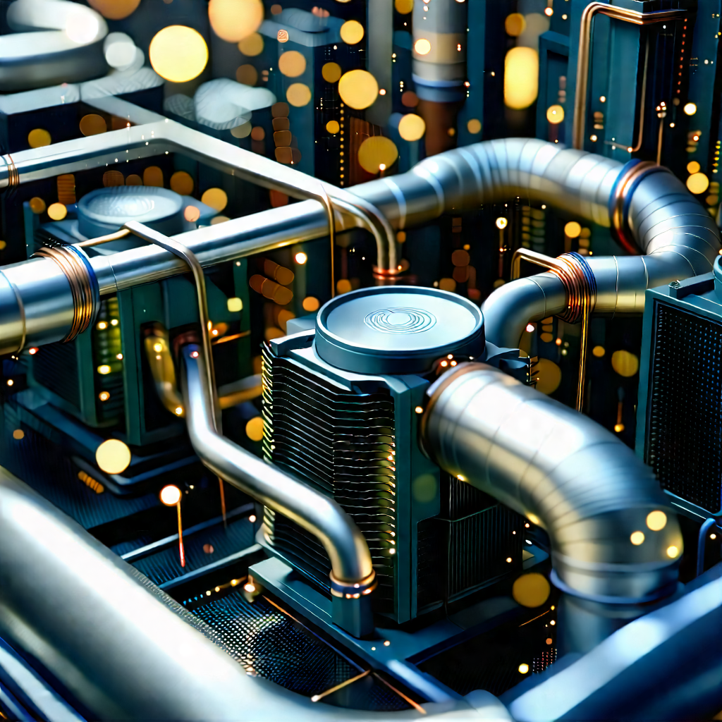 Close-up Of Cooling System With Large, Complex