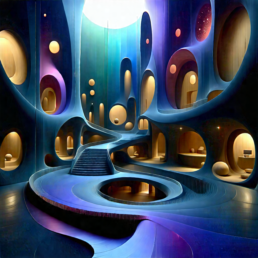 Futuristic Tech Startup Office With Image, There