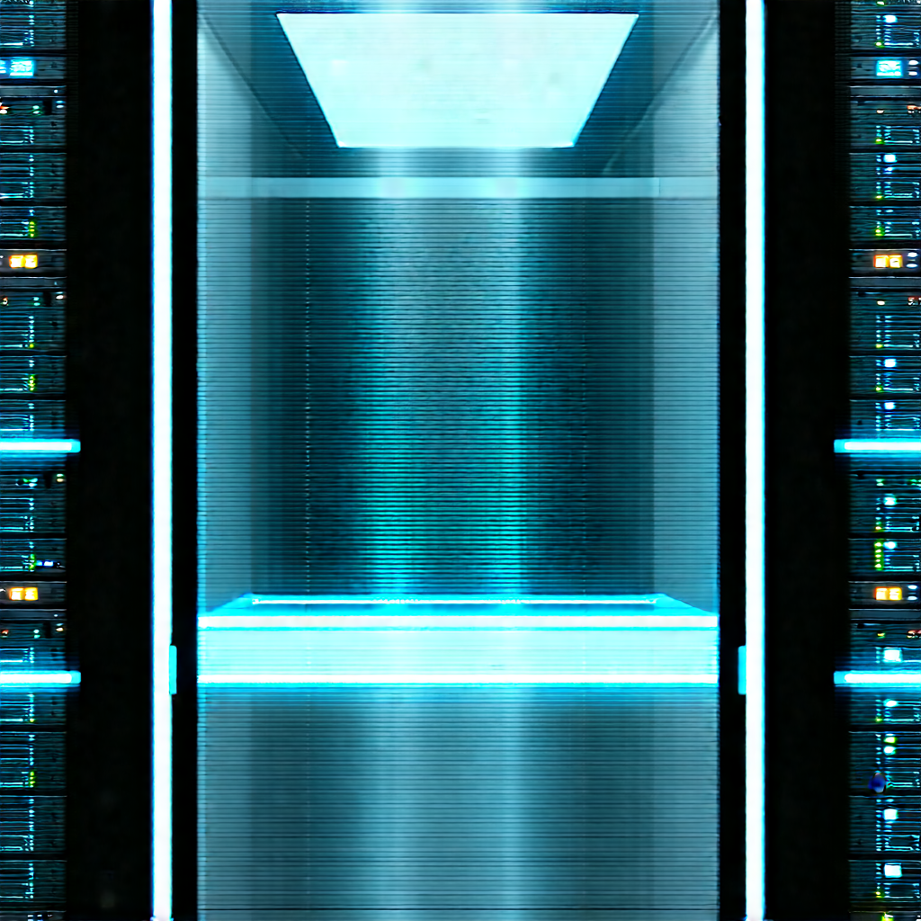 Server rack with holographic projection
