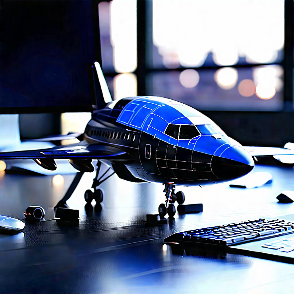 Aerospace Technology In Tech Office With Small Model