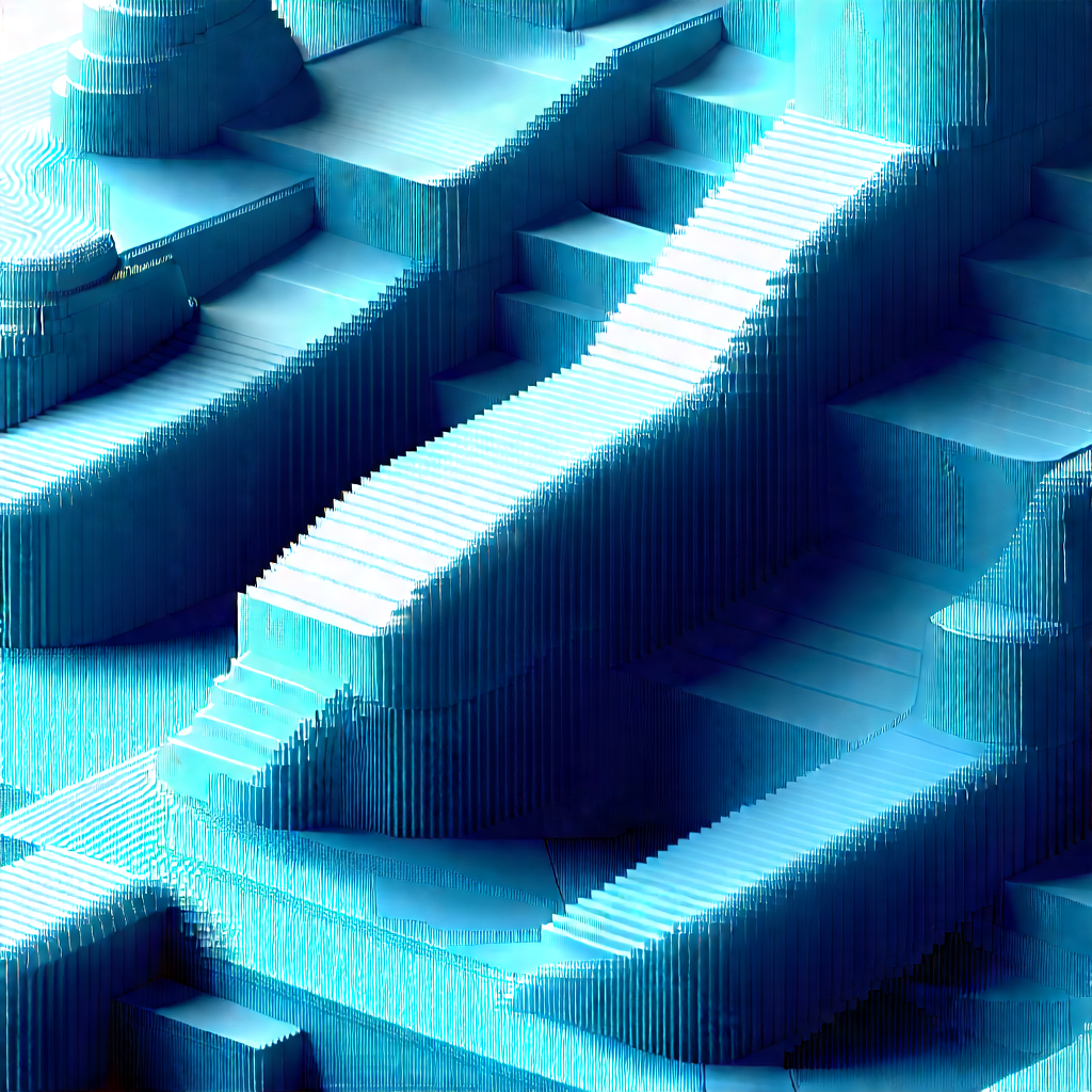 Innovative Renewable Energy Design With Blue, Three-dimensional