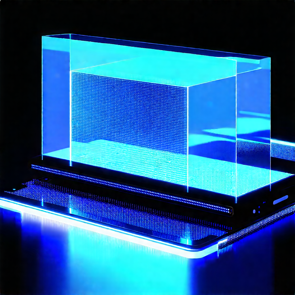 Tablet With Holographic Display With Blue Light