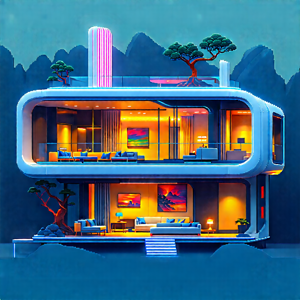 Futuristic Smart Home With Computer-generated (cgi)