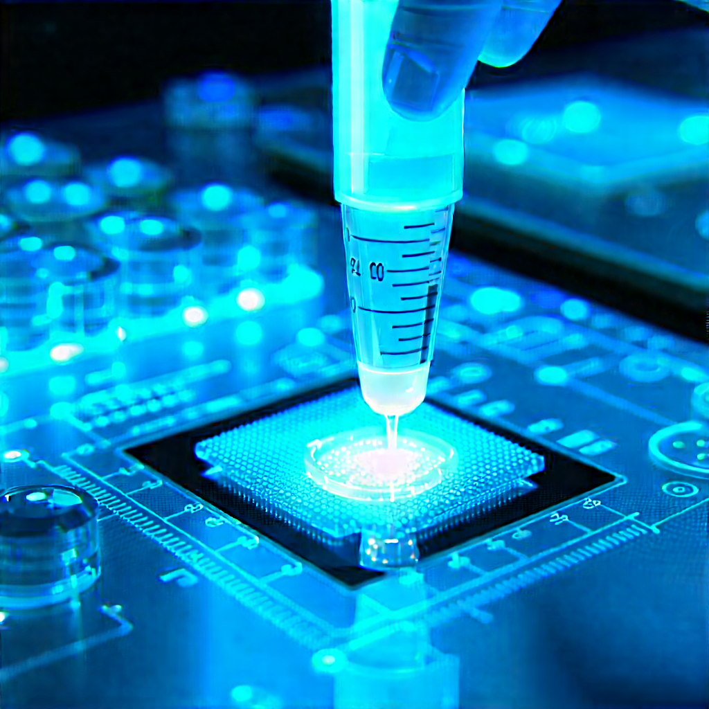 Healthcare Technology In (modern:1.26) Laboratory With Blue Liquid