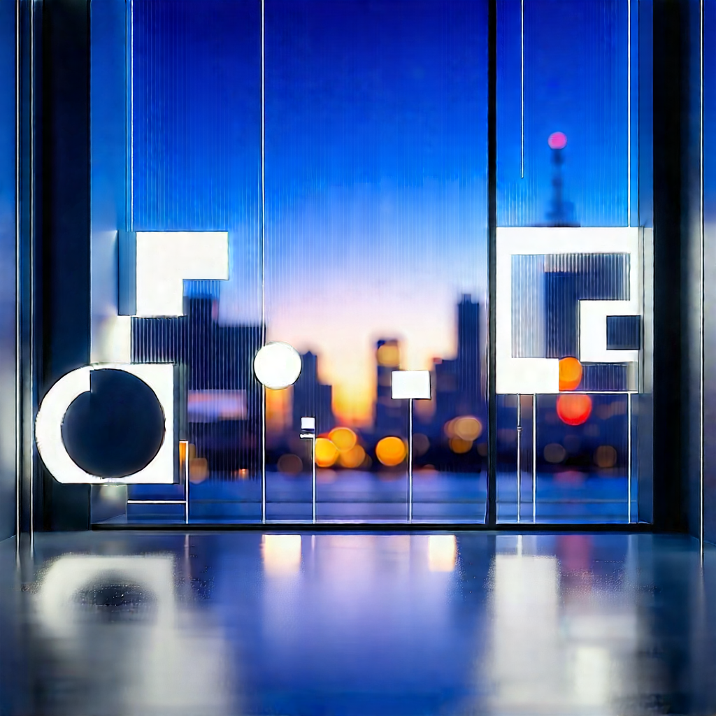 Futuristic tech startup office