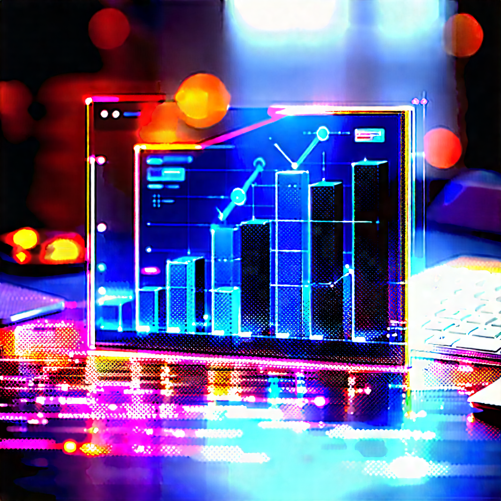 Financial Technology In Tech Office With Computer Screen