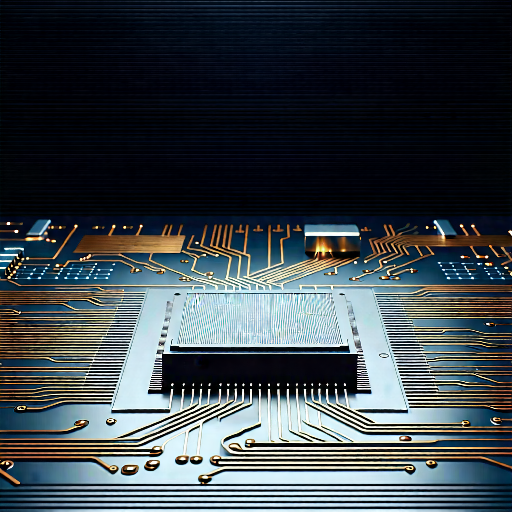 Close-up of microprocessor