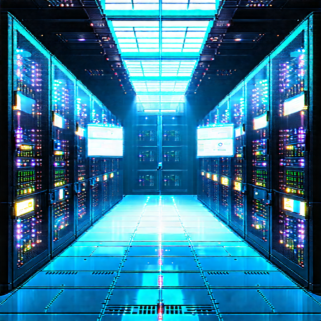 Futuristic server room