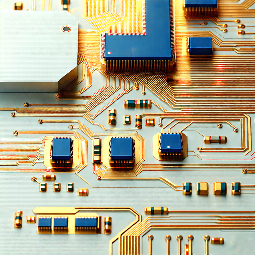 Close-up Of Electronic Circuit With Close-up Computer