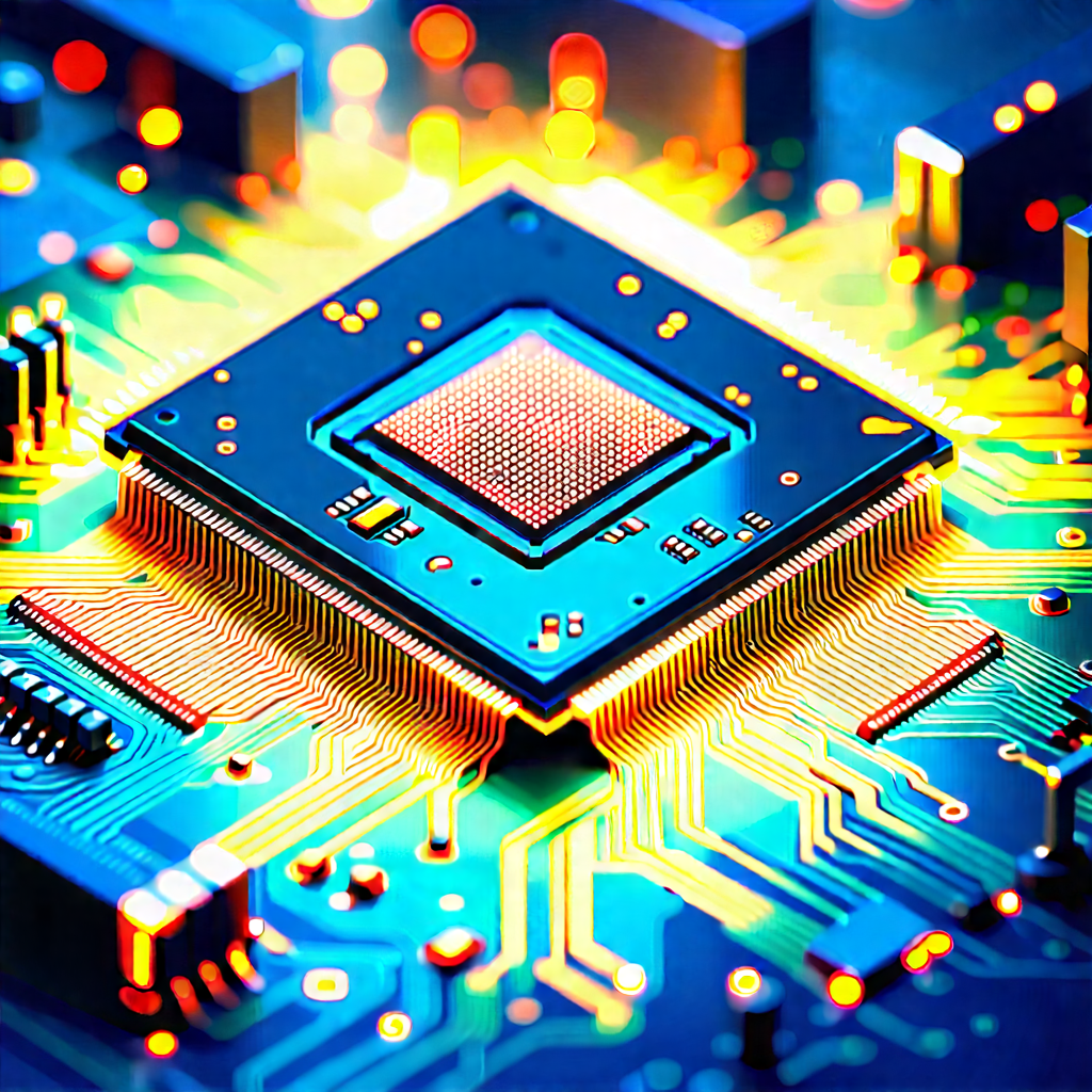 Close-up of microprocessor