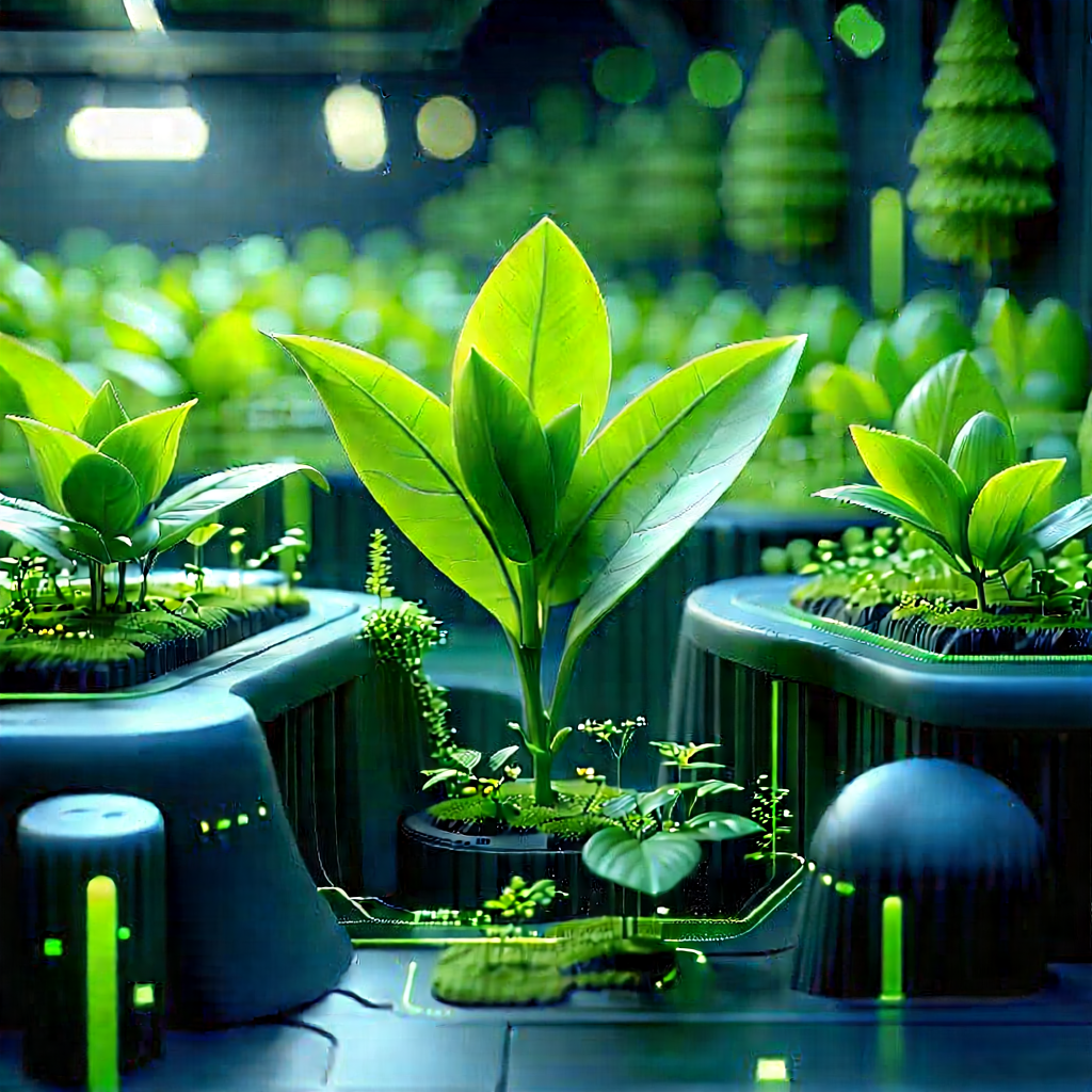 Agricultural Technology In Tech Office With Image, There