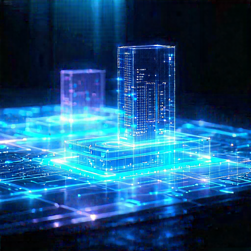 Futuristic tech startup office