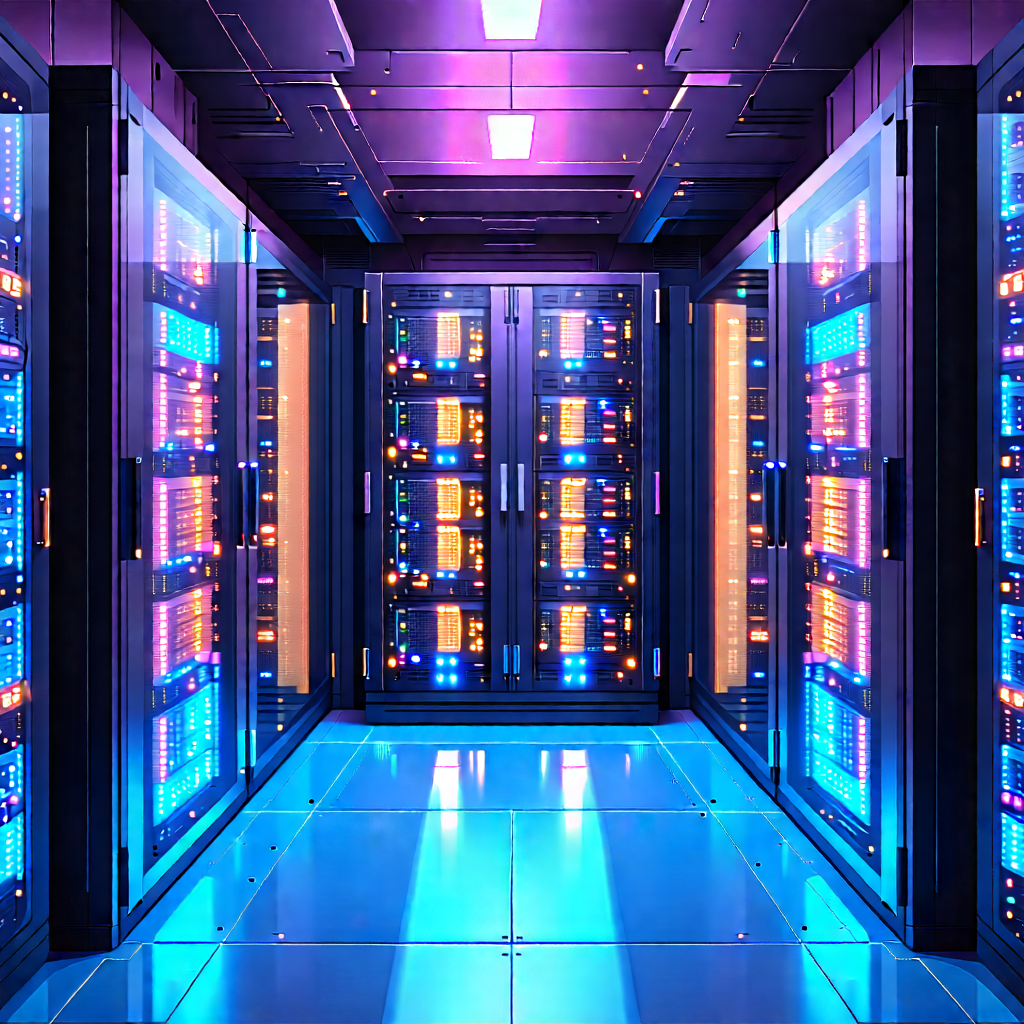 Futuristic server room