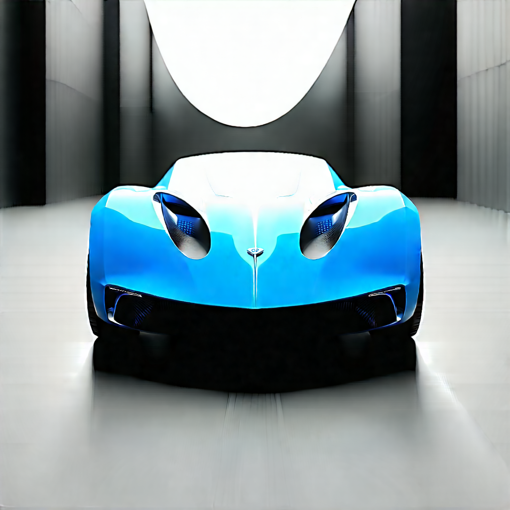 Innovative Electric Vehicle (design:1.22) With Blue Sports