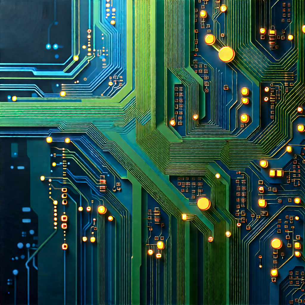 Circuit board with data streams