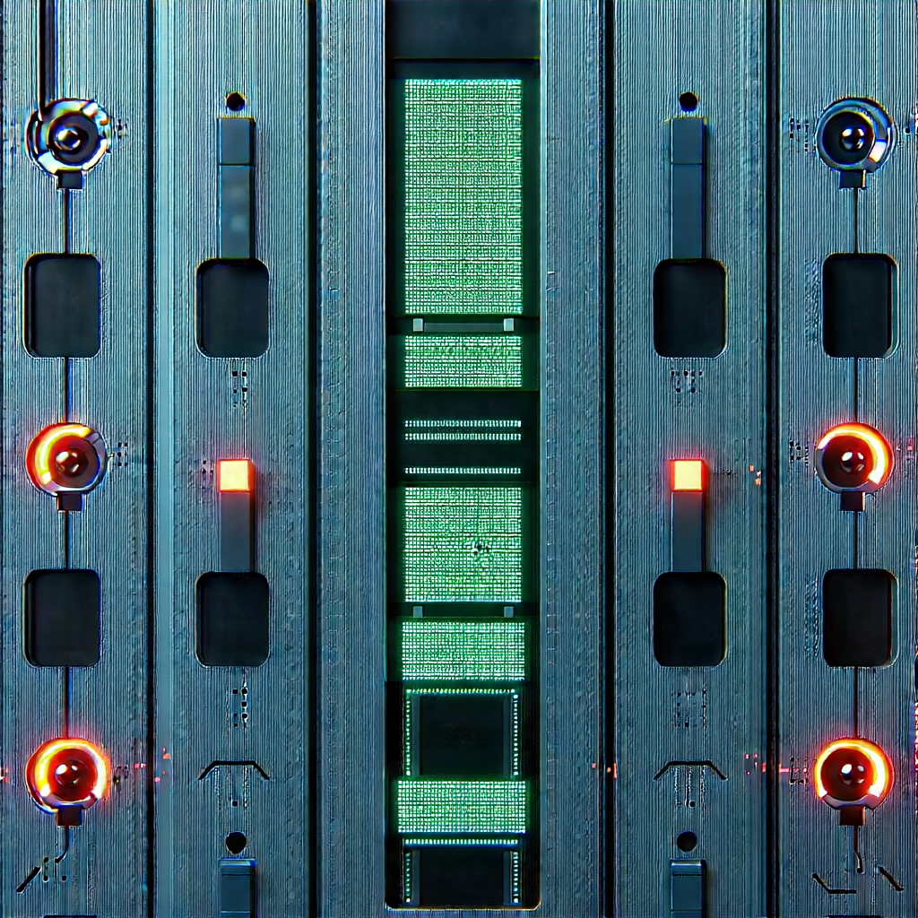 Close-up of sensor array