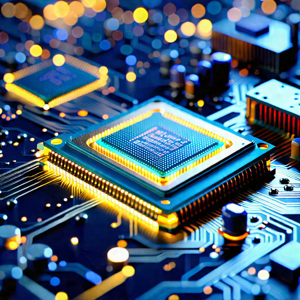 Close-up of electronic circuit