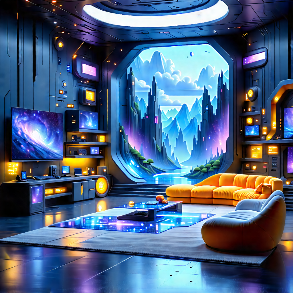 Futuristic Tech Startup Office With Image, There