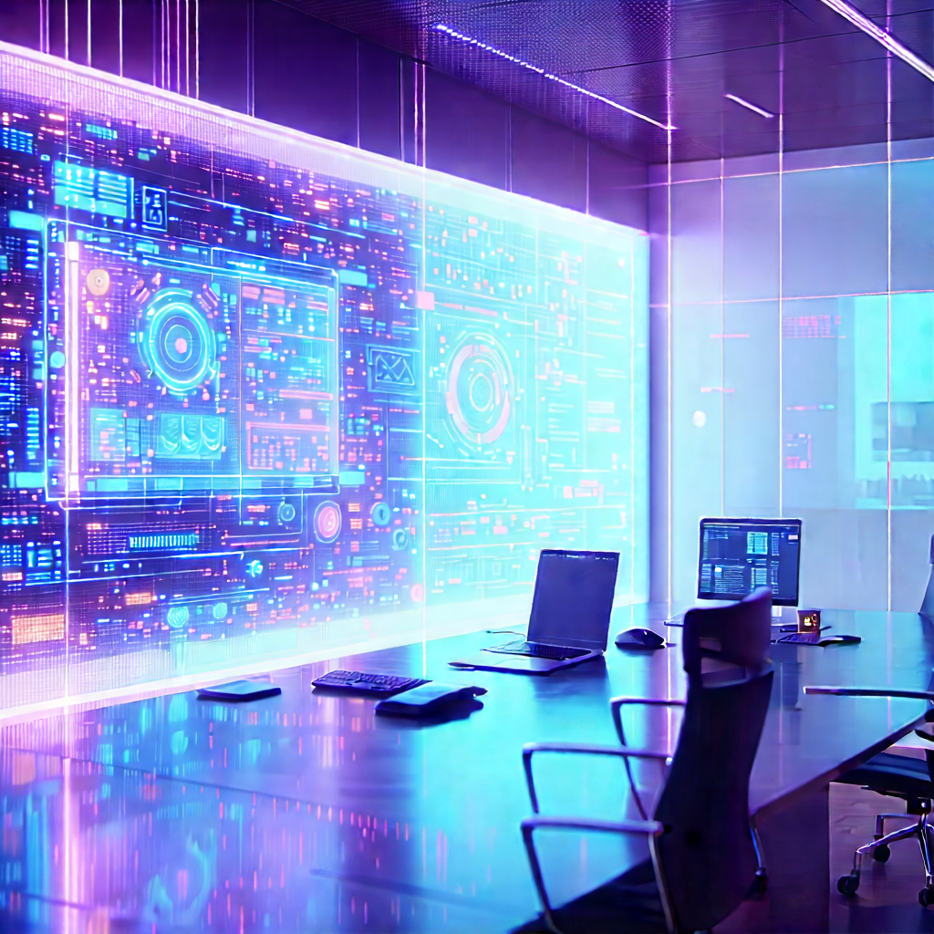Futuristic Tech Startup Office With Image, There