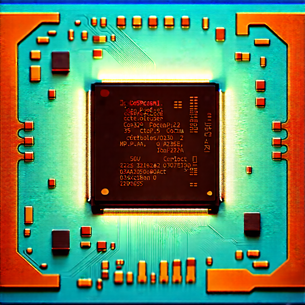 Close-up of microprocessor