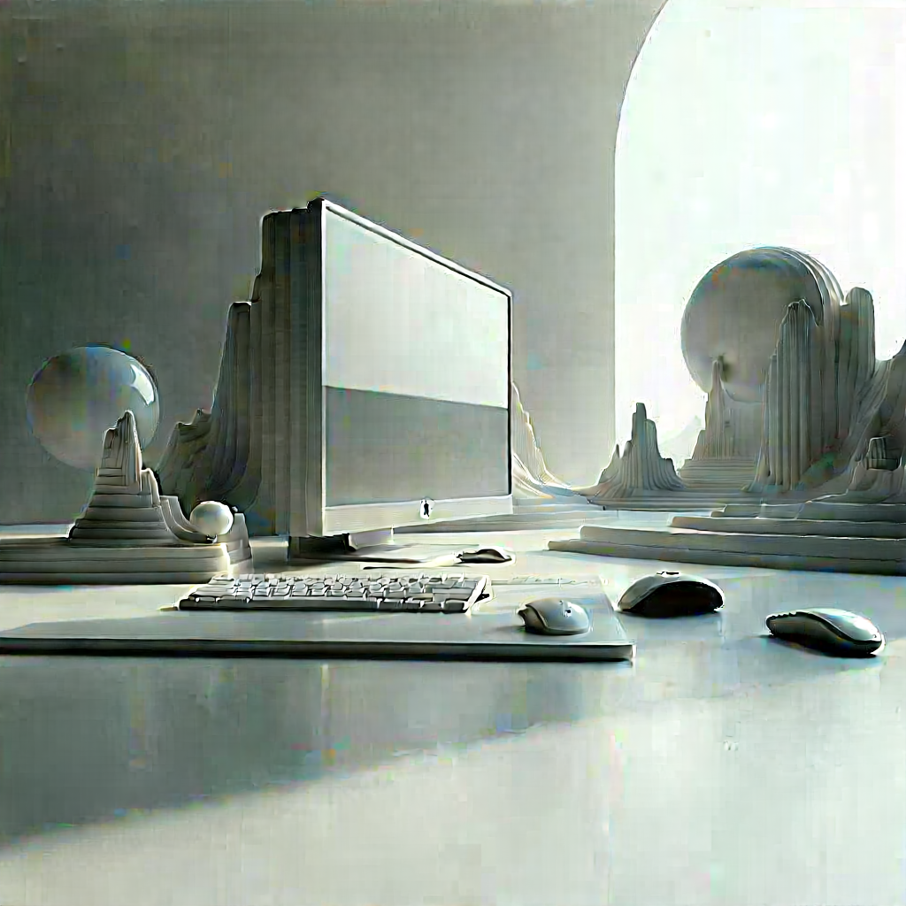 Entertainment Technology In Tech Office With Computer Desk