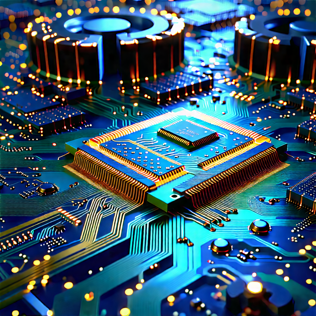 Close-up of electronic circuit