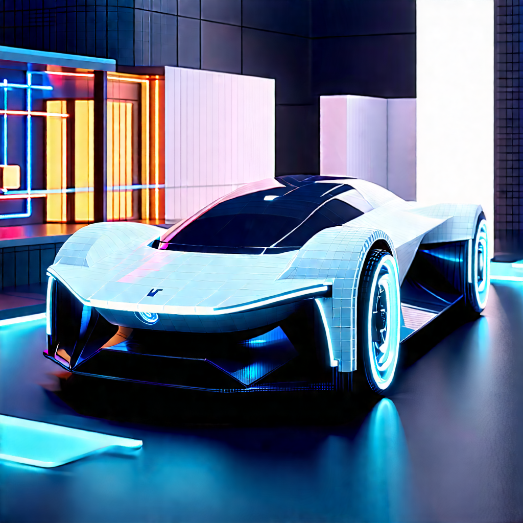 Innovative Electric Vehicle (design:1.42) With Futuristic Sleek