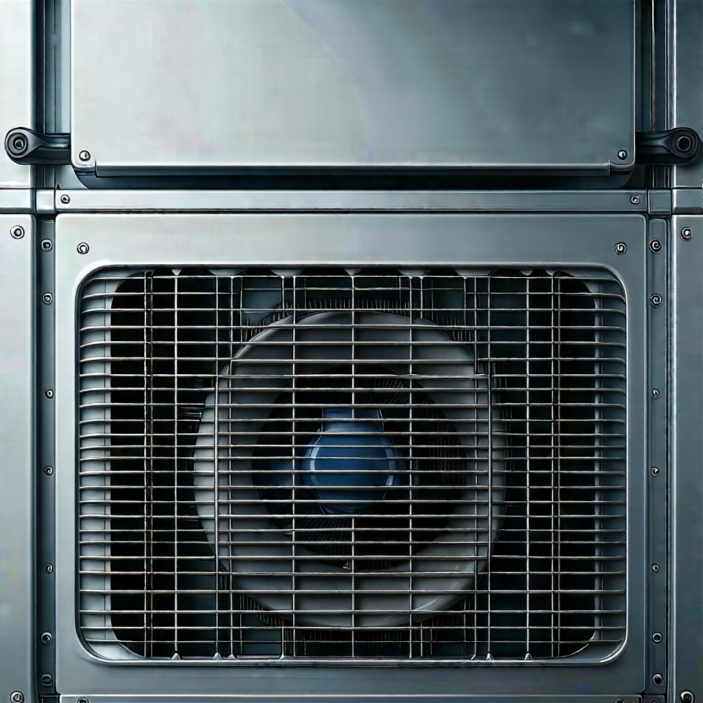 Close-up Of Cooling System With Large Metal