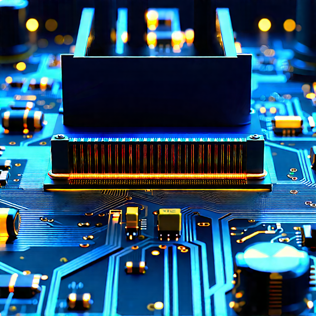 Close-up of electronic circuit