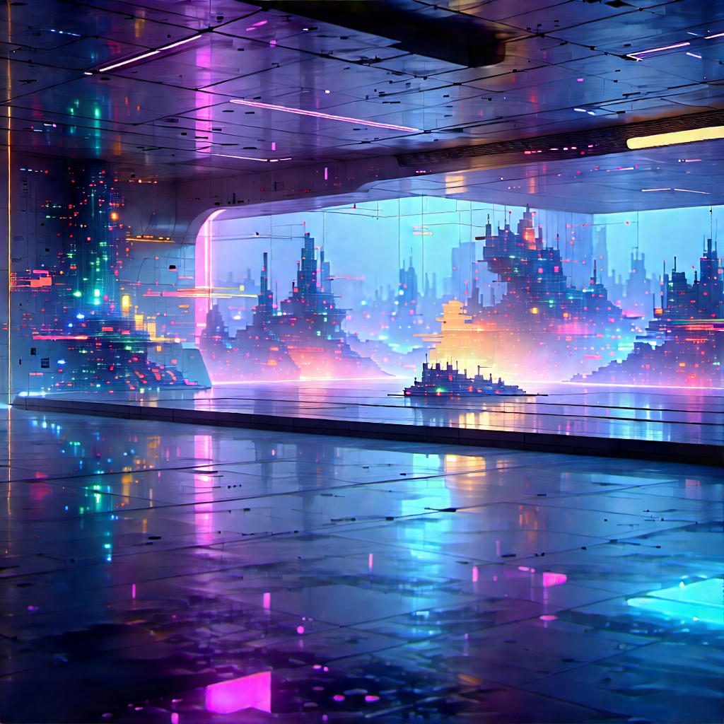 Futuristic Innovation Hub With Image, There