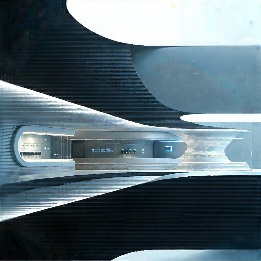 Futuristic research laboratory