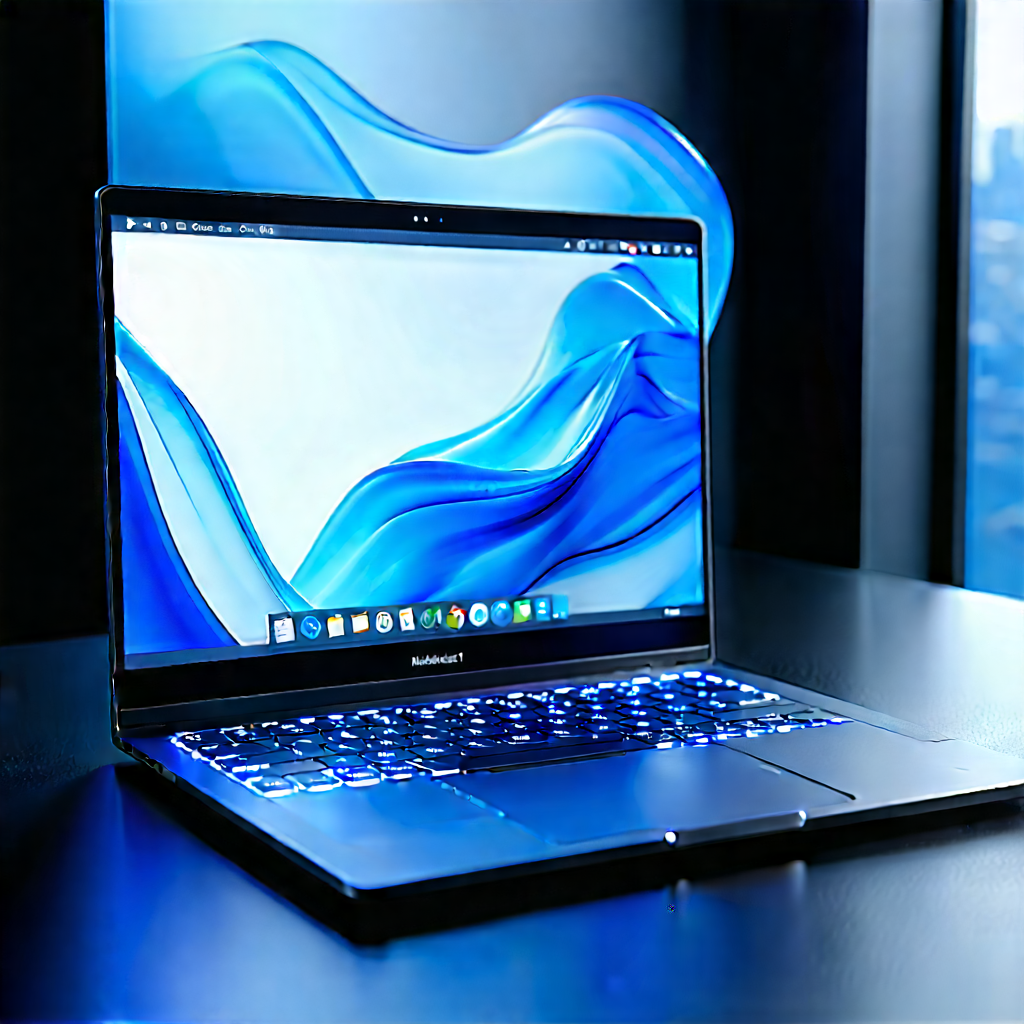 Laptop With User Interface With Black Laptop