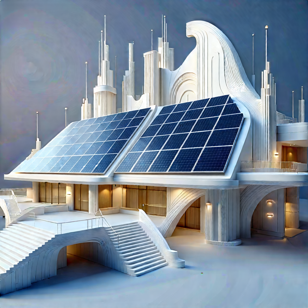 Innovative Renewable Energy Design With Large, White,