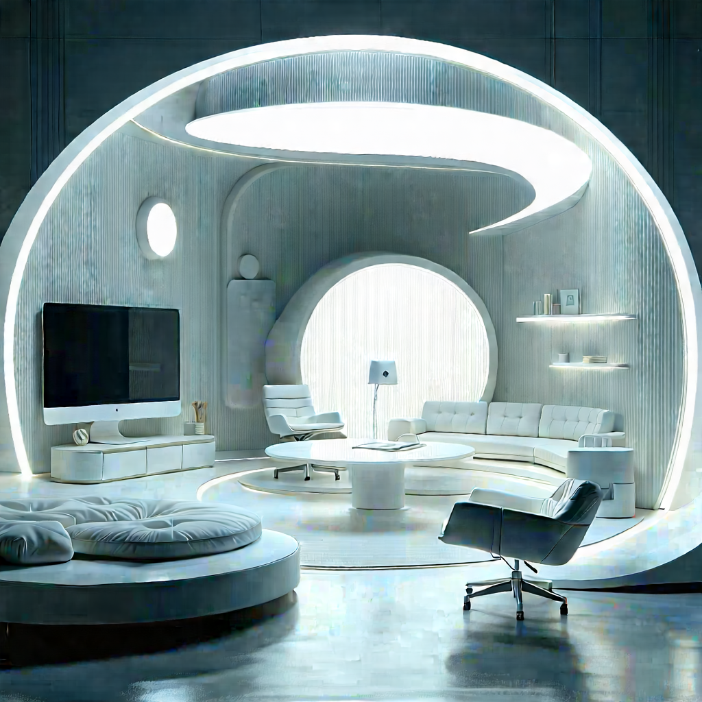 Futuristic Tech Startup Office With Image, There