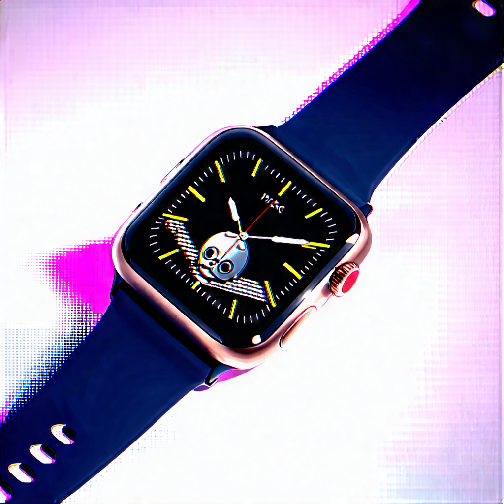 Smart watch with (digital:1.17) artwork