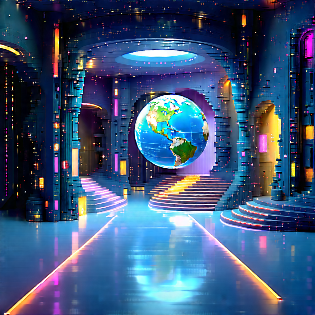 Futuristic Innovation Hub With Image, There