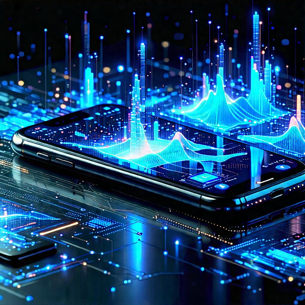 Smartphone With Data Visualization With Cell Phone